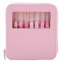 Cargar imagen en el visor de la galería, Set crochet + Estuche rosado