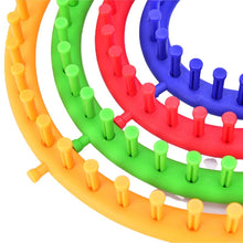 Cargar imagen en el visor de la galería, Set de 4 Telares Circulares Con Ganchillo Y Aguja