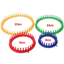 Cargar imagen en el visor de la galería, Set de 4 Telares Circulares Con Ganchillo Y Aguja