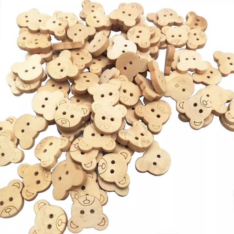 Botón diseño carita de oso